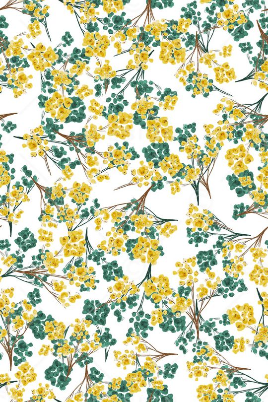 清爽底花卉印花华亿平台图片