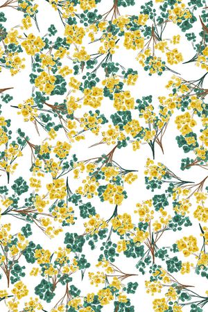 清爽底花卉印花华亿平台图片