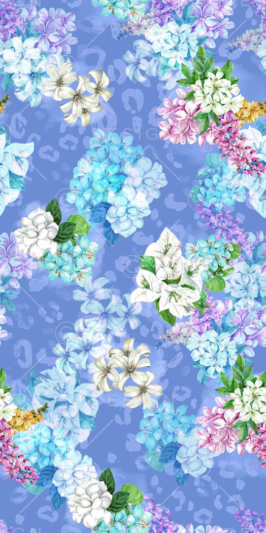 彩底花卉印花华亿平台图片