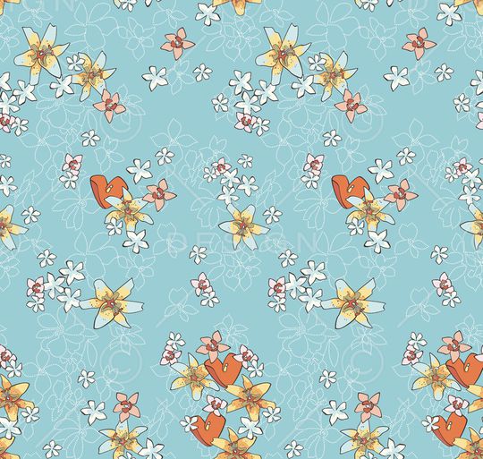 彩底花卉印花华亿平台图片