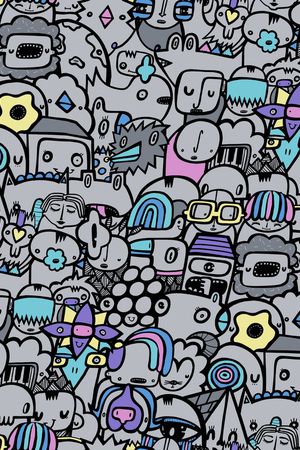 卡通人物印花华亿平台图片