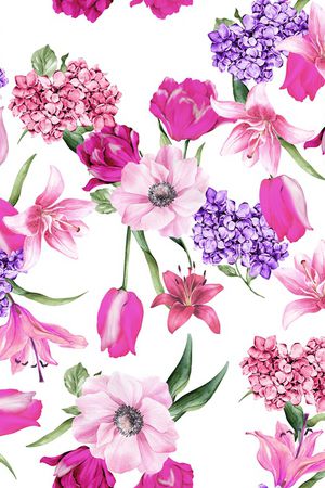 民族花卉印花华亿平台图片