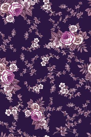 玫瑰花印花华亿平台图片