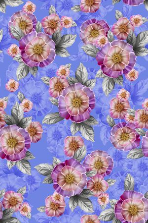 花卉印花华亿平台图片