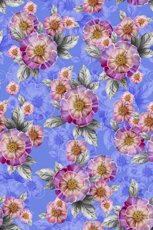 花卉印花华亿平台图片