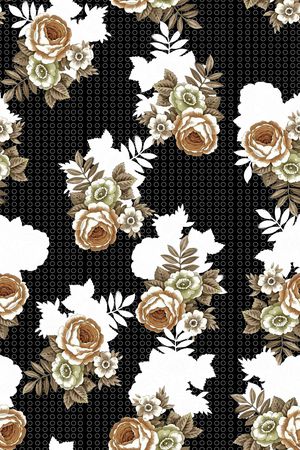 玫瑰花印花华亿平台图片