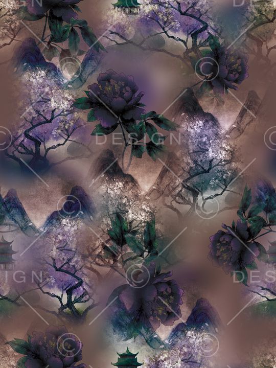 花卉印花华亿平台图片