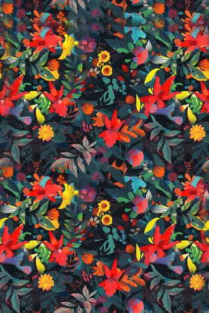 花卉印花华亿平台图片