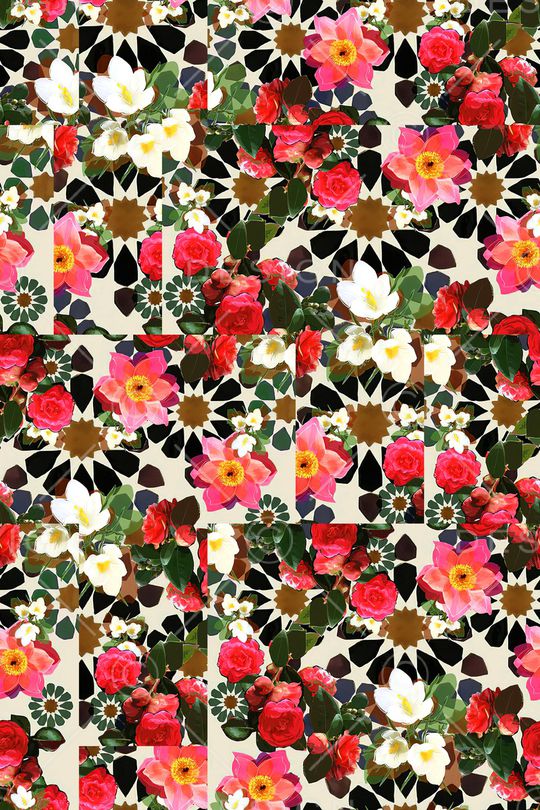 花卉印花华亿平台图片