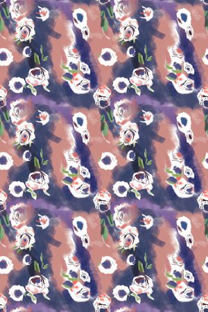 花卉印花华亿平台图片