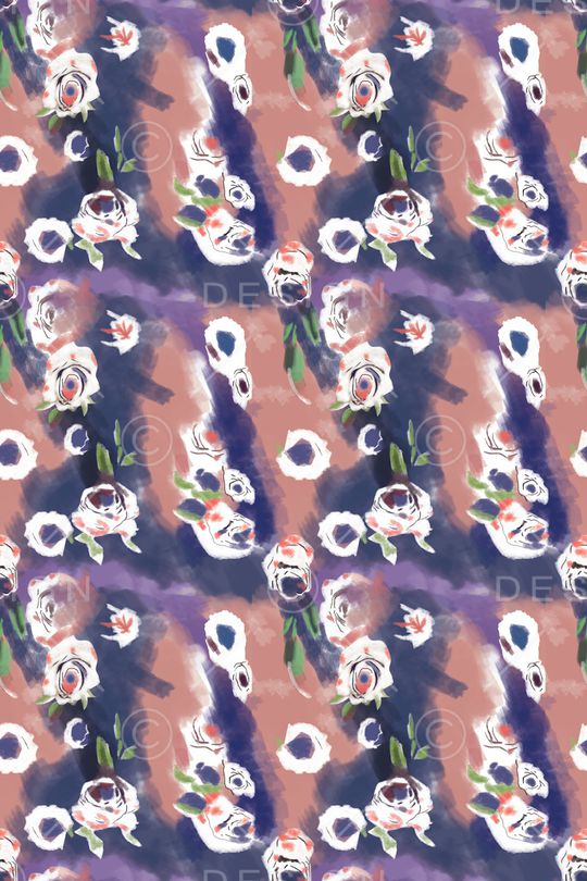 花卉印花华亿平台图片