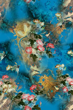 绿植树叶印花华亿平台图片