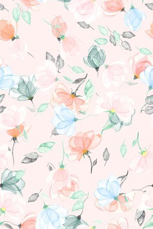 清爽底花卉印花华亿平台图片