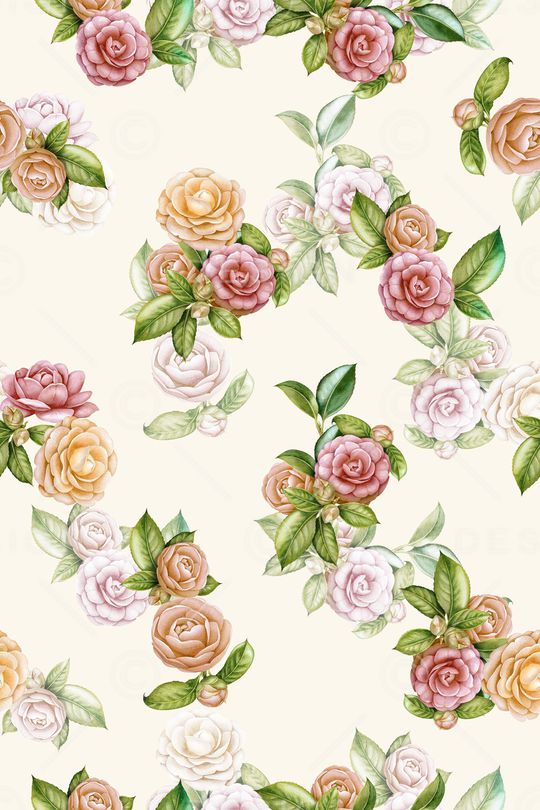 清爽底花卉印花华亿平台图片