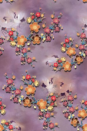 中国风印花华亿平台图片