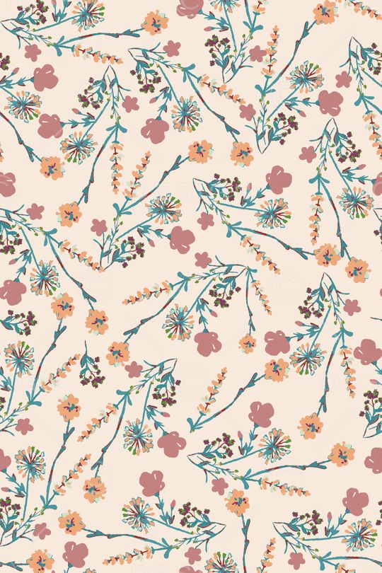 清爽底花卉印花华亿平台图片