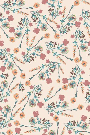 清爽底花卉印花华亿平台图片