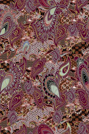 佩斯利印花华亿平台图片