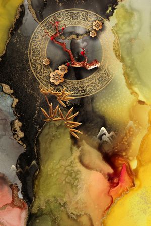 定位花印花华亿平台图片