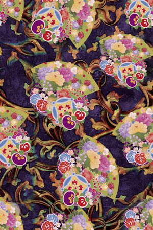 复古印花华亿平台图片