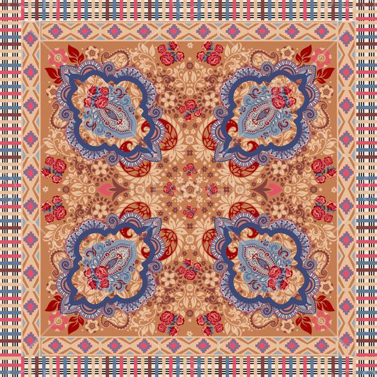 方巾印花华亿平台图片