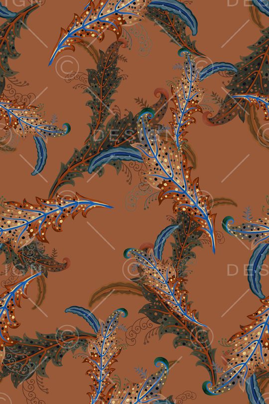 佩斯利印花华亿平台图片