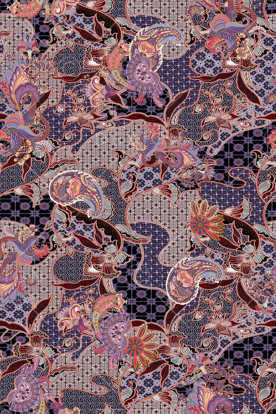 佩斯利印花华亿平台图片