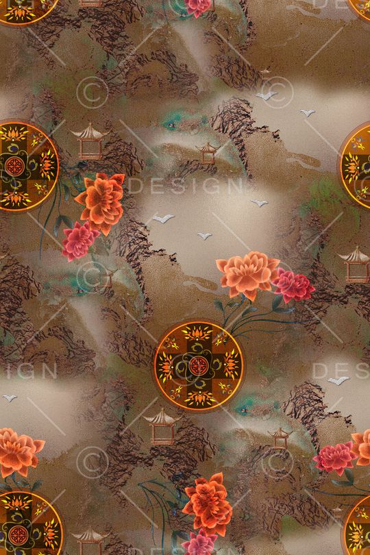 花卉印花华亿平台图片