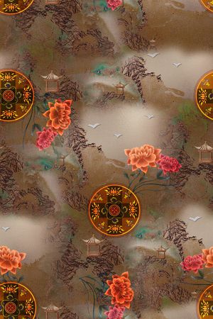 花卉印花华亿平台图片