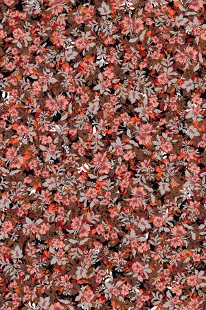 手绘花卉印花华亿平台图片