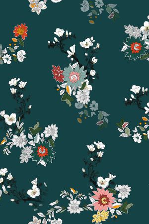 连衣裙印花华亿平台图片