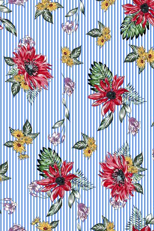 花卉印花华亿平台图片