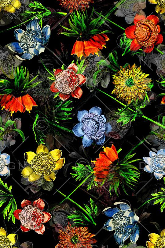 花卉印花华亿平台图片