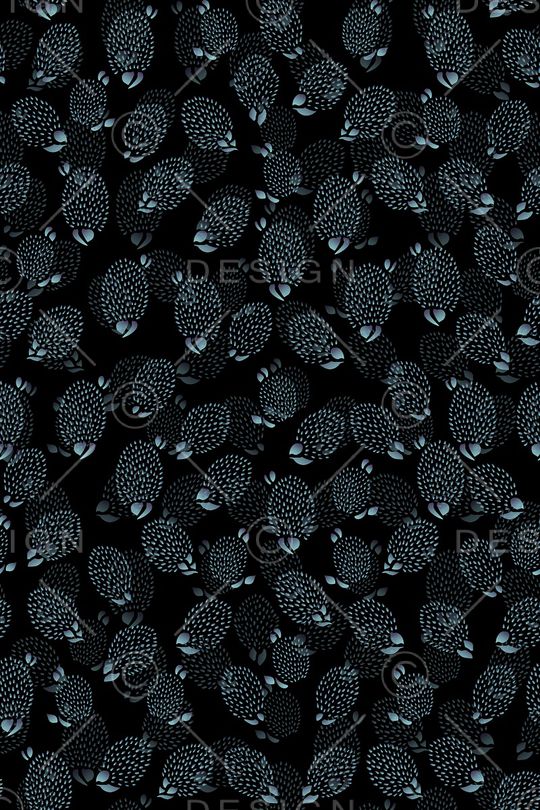 黑底花卉印花华亿平台图片