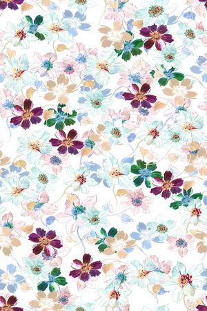 花卉印花华亿平台图片