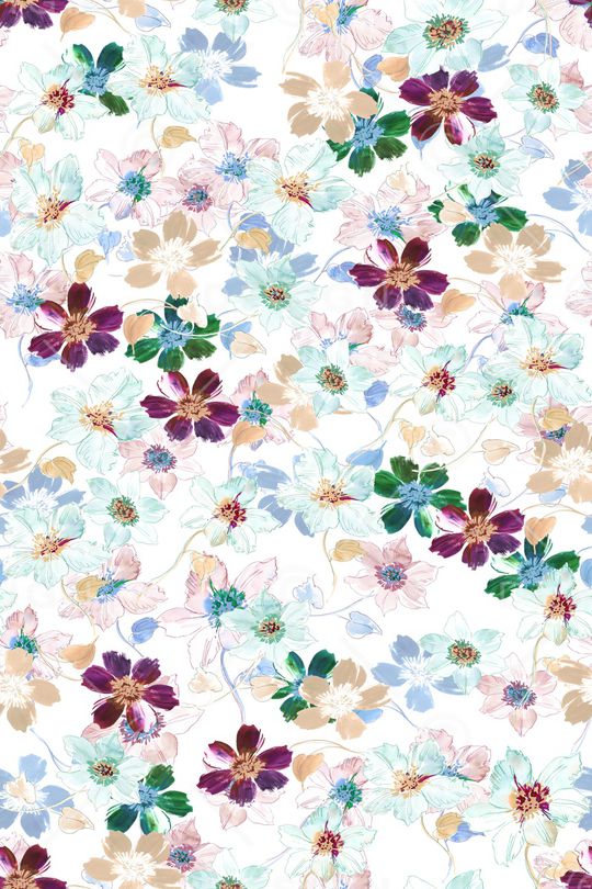 花卉印花华亿平台图片