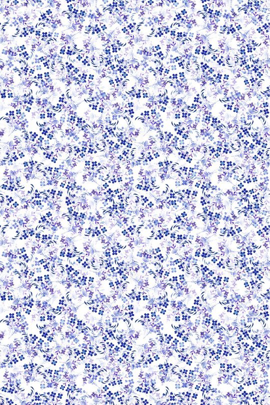 清爽底花卉印花华亿平台图片