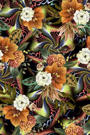 花卉印花华亿平台图片