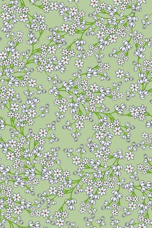 清爽底花卉印花华亿平台图片