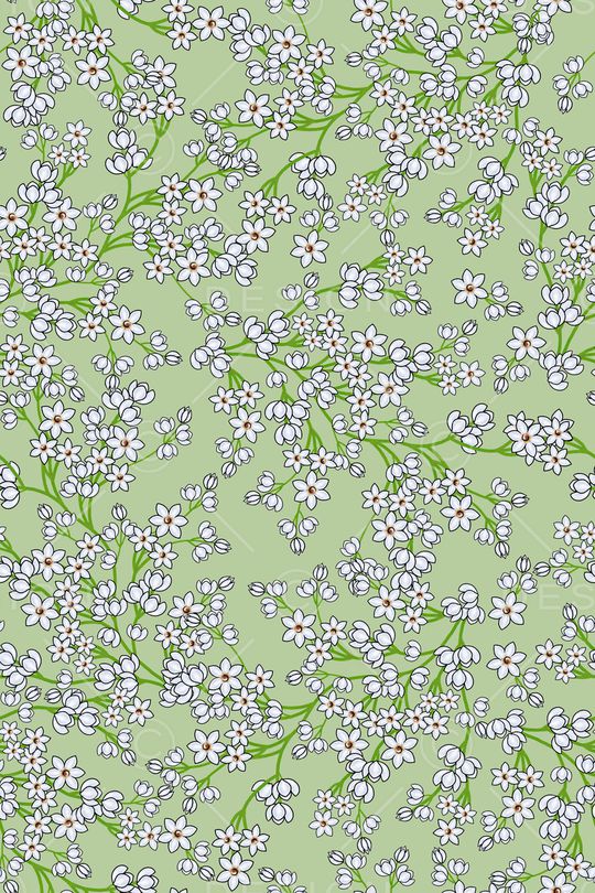 清爽底花卉印花华亿平台图片