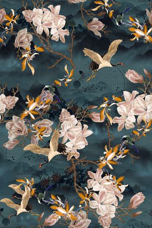 花卉印花华亿平台图片