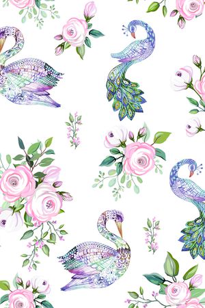 鹦鹉印花华亿平台图片