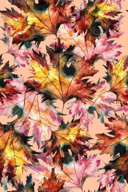 绿植树叶印花华亿平台图片