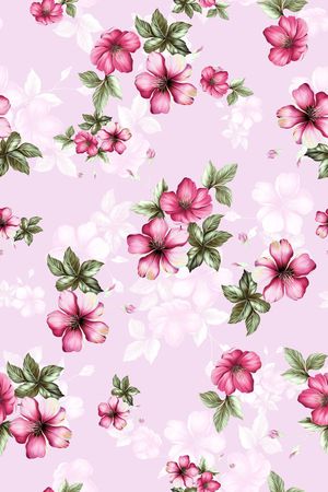 清爽底花卉印花华亿平台图片