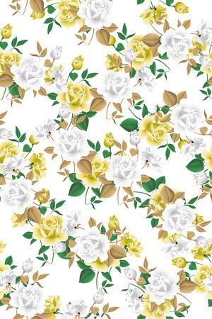 清爽底花卉印花华亿平台图片