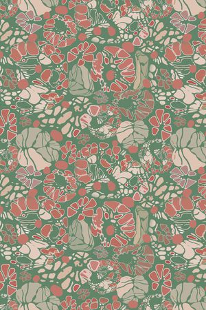 抽象花卉印花华亿平台图片