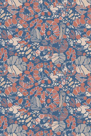 抽象花卉印花华亿平台图片