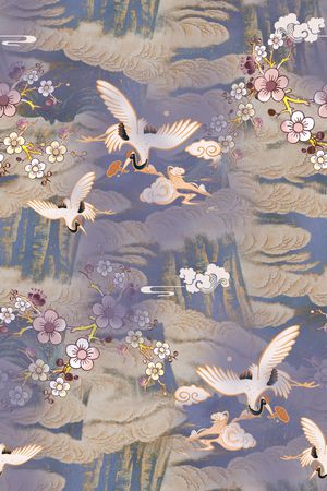 中国风印花华亿平台图片