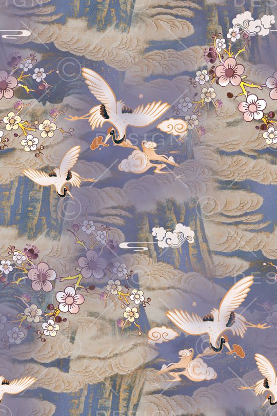 中国风印花华亿平台图片