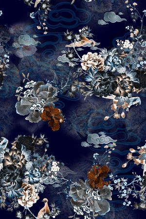 花卉印花华亿平台图片